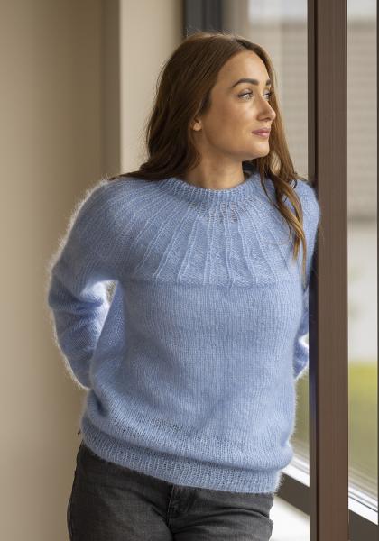 "Måne" Genser - Viking Design 2517-5 Kit - XS-XXXL - Viking Kid-Silk