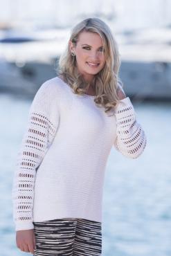 Genser med hæklede ærmer - Viking Design 1408-15 Kit - XS-XXL - Viking Bjørk