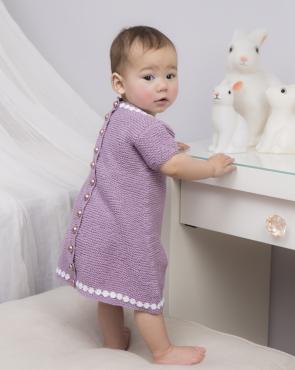 Kjole med luk bagpå - Viking Design 1301-16 Kit - 1 - 24mdr - Viking Bjørk