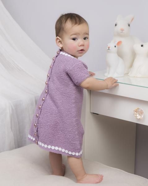Kjole med luk bagpå - Viking Design 1301-16 Kit - 1 - 24mdr - Viking Bjørk