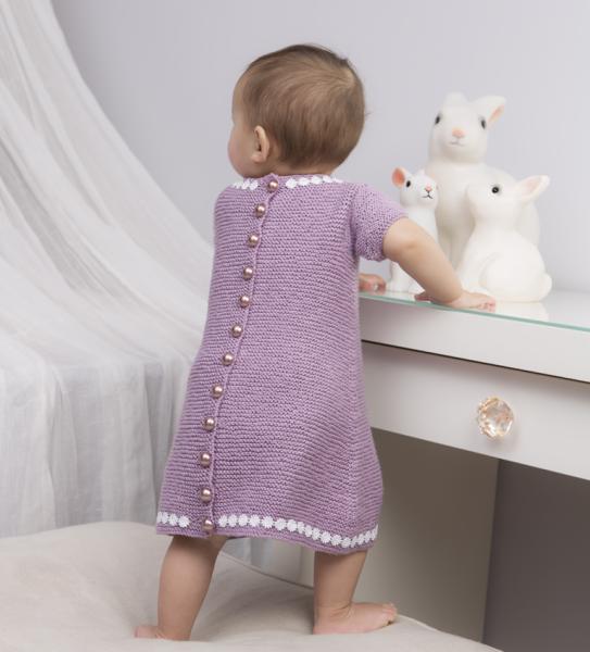 Kjole med luk bagpå - Viking Design 1301-16 Kit - 1 - 24mdr - Viking Bjørk