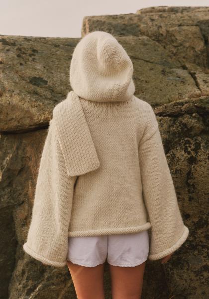 "Nordkinn" genser m/tørklæde og hætte - Viking Design 2509-3A Kit - XS-XXL - Viking Snorre