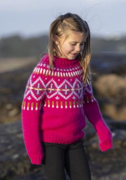 "Helios" Genser - Viking Design 2407-13B Kit - 2 - 12 år - Viking Hobbygarn