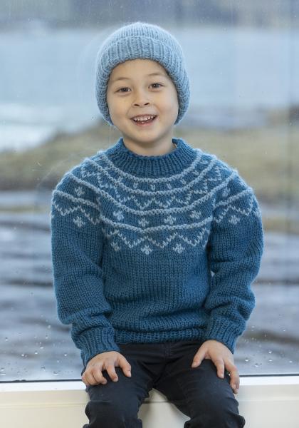 "Zuri" Genser - Viking Design 2407-7A Kit - 2 - 12 år - Viking Hobbygarn