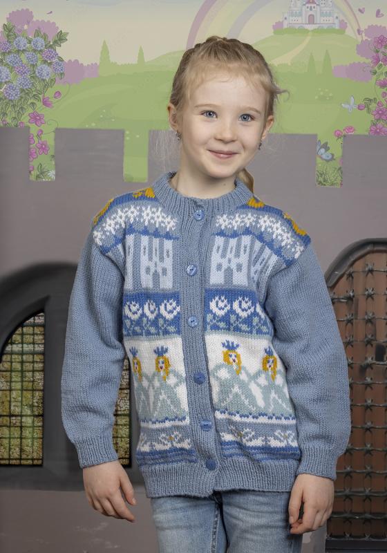 Ingfrid cardigan - Viking Design 2505-9 Kit - 2-12 År - Viking Alpaca Storm