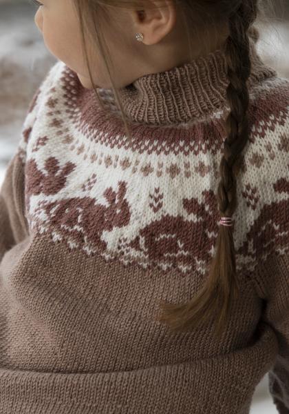 "Kanin" Genser - Viking Design 2314-7 Kit - 1 - 8 år - Viking Baby merino