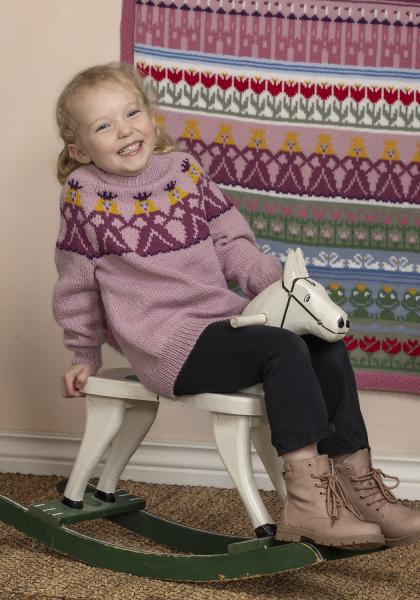 Marielle genser - Viking Design 2505-8B Kit - 2-12 År - Viking Alpaca Storm