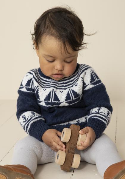 "Båd" Genser - Viking Design 2314-6A Kit - 1 - 8 år - Viking Baby merino