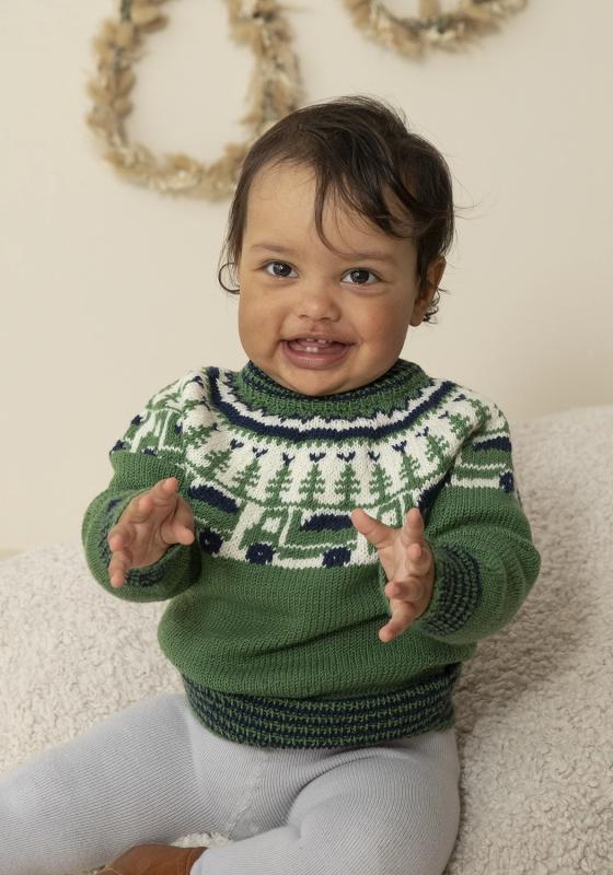 "Lastbil" Tröja - Viking Design 2314-5 Kit - 1 - 8 år - Viking Baby merino