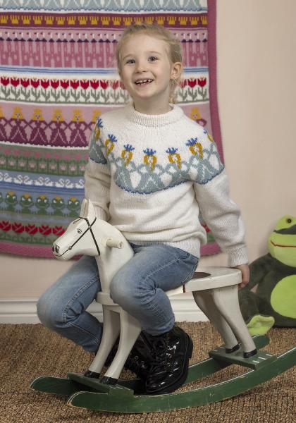 Marielle genser - Viking Design 2505-8A Kit - 2-12 År - Viking Alpaca Storm