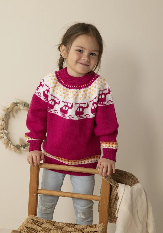 "Helikopter" Tröja - Viking Design 2314-3 Kit - 1 - 8 år - Viking Baby merino