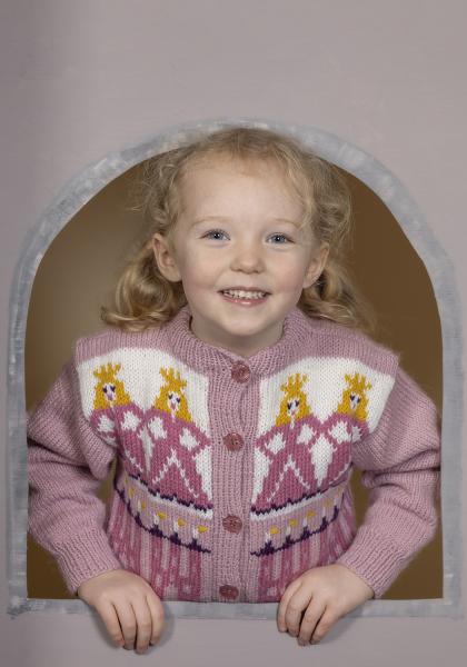 Signe cardigan - Viking Design 2505-7 Kit - 2-12 År - Viking Alpaca Storm