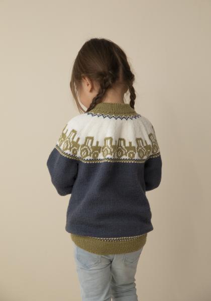 "Traktor" Genser - Viking Design 2314-2 Kit - 1 - 8 år - Viking Baby merino