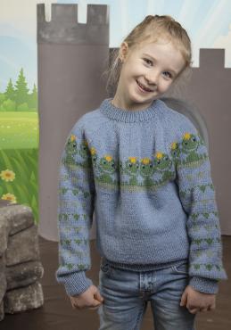 Drømmeprinsen genser - Viking Design 2505-5 Kit - 2-12 År - Viking Alpaca Storm