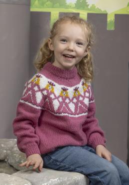 Vanessa genser - Viking Design 2505-1B Kit - 2-12 År - Viking Alpaca Storm