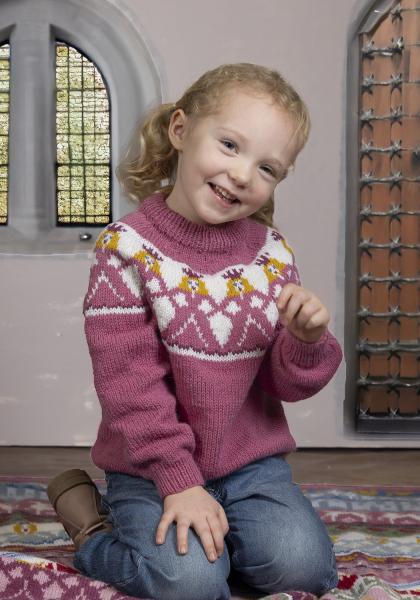 Vanessa genser - Viking Design 2505-1B Kit - 2-12 År - Viking Alpaca Storm
