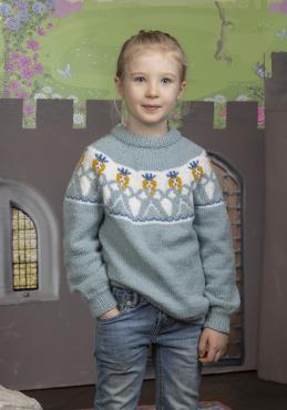 Vanessa genser - Viking Design 2505-1A Kit - 2-12 År - Viking Alpaca Storm