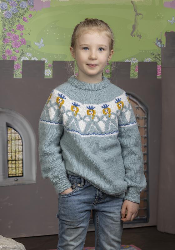 Vanessa tröja - Viking Design 2505-1A Kit - 2-12 År - Viking Alpaca Storm