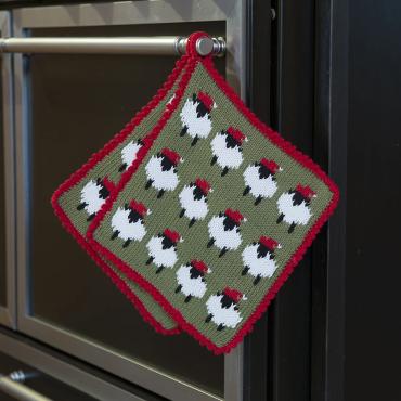 Grydelapper Et får og et til- Viking Design 1715-1AB kit -  20cm x 20cm - Viking Bjørk