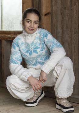 "Sno" genser- Viking Design 2410-4C Kit - 4 - 12 år - Viking Snorre