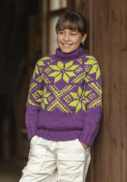"Sno" genser- Viking Design 2410-4B Kit - 4 - 12 år - Viking Snorre