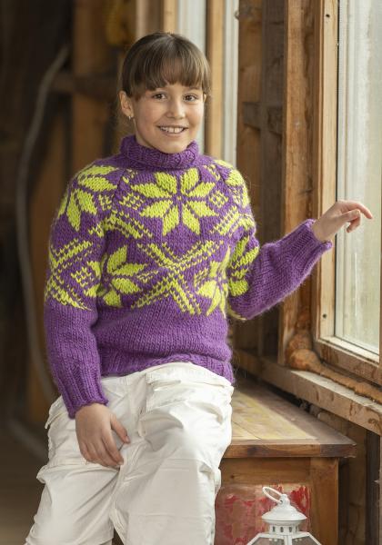 "Sno" genser- Viking Design 2410-4B Kit - 4 - 12 år - Viking Snorre