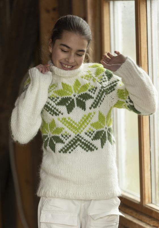 "Sno" tröja- Viking Design 2410-4A Kit - 4 - 12 år - Viking Snorre