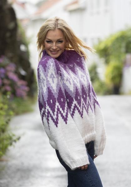 "Purple rain" genser- Viking Design 2426-1B Kit - XS-XXL - Viking Snorre