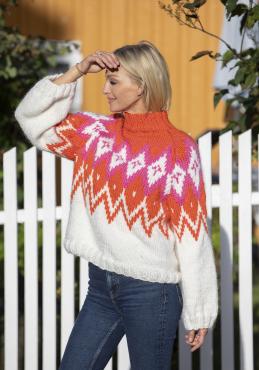"Orange Blossom" genser- Viking Design 2426-1C Kit - XS-XXL - Viking Snorre