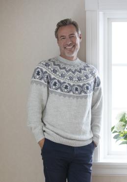 "Mikkal" Genser - Viking Design 2428-12 Kit - XS-XXL - Viking Alpaca Storm