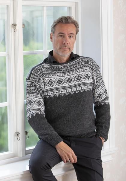 "Siggor" Genser - Viking Design 2428-9 Kit - XS-XXXL - Viking Alpaca Storm