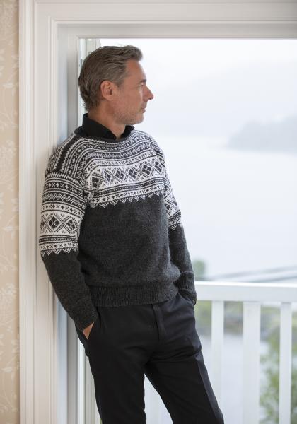 "Siggor" Genser - Viking Design 2428-9 Kit - XS-XXXL - Viking Alpaca Storm