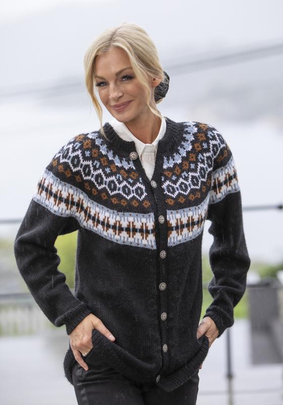 "Maren" Kofta - Viking Design 2428-5 Kit - XS-XXXL - Viking Alpaca Storm