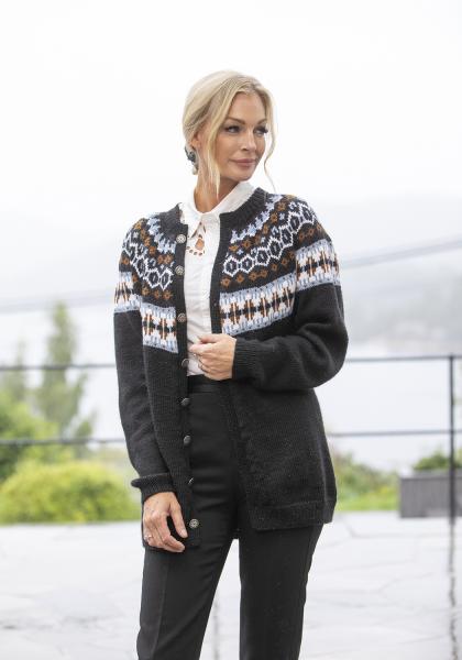 "Maren" Kofte - Viking Design 2428-5 Kit - XS-XXXL - Viking Alpaca Storm