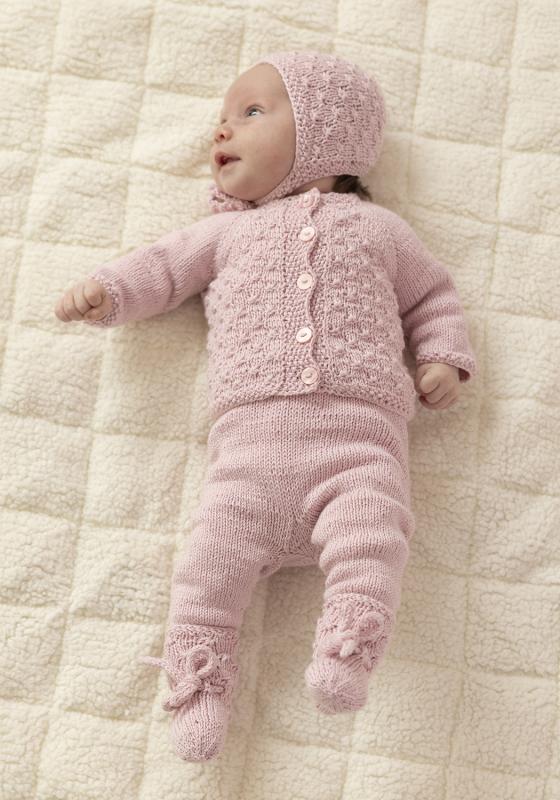 "Knot" Sæt, Jakke, kyse, bukser och sokker - Viking Design 2326-13 Kit - 1-24 mdr - Viking Bjørk
