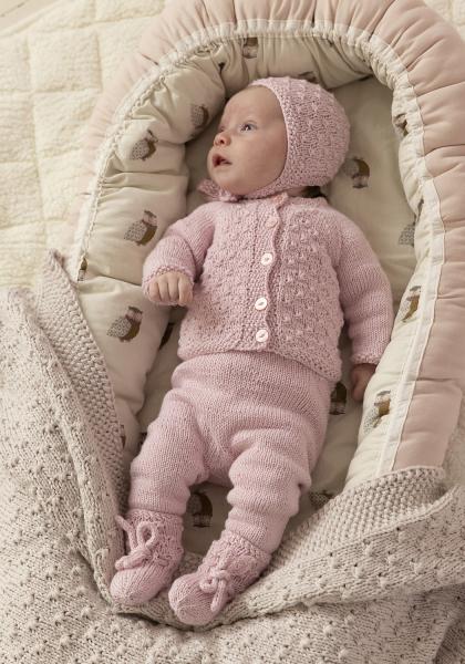 "Knot" Sæt, Jakke, kyse, bukser og sokker - Viking Design 2326-13 Kit - 1-24 mdr - Viking Bjørk