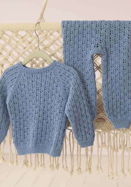 "Falene" Sæt, Genser og bukser - Viking Design 2326-12 Kit - 1-24 mdr - Viking Bjørk
