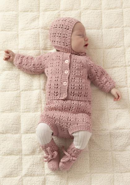 "Tiriltunge" Sæt, Jakke, blebuks, kyse og sokker - Viking Design 2326-2 Kit - 1-24 mdr - Viking Bjørk