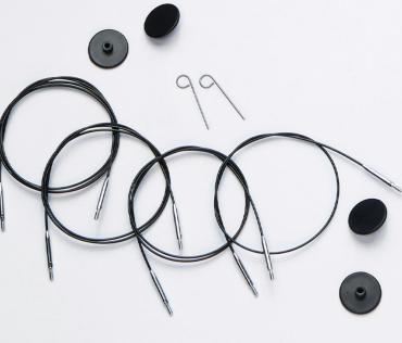 KnitPro Drejbare Wirer Rustfri Stål Sort - 150