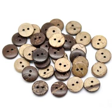 Kokos Knap med 2 huller, 10 mm