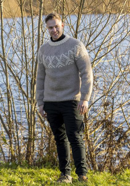 "Abel" genser- Viking Design 2402-12B Kit - XS-XXL - Viking Snorre 