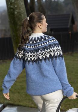 "Blåtop" genser - Viking Design 2502-4 Kit - XS-XXL - Viking Wool