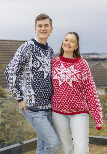 "Paris" Genser - Viking Design 2420-1F Kit - S-L - Viking Alpaca Storm 