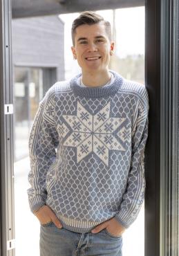 "Paris" Genser - Viking Design 2420-1C Kit - S-L - Viking Alpaca Storm 