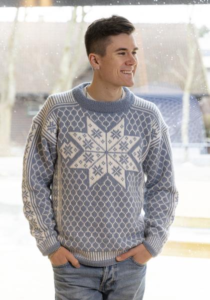 "Paris" Genser - Viking Design 2420-1C Kit - S-L - Viking Alpaca Storm 