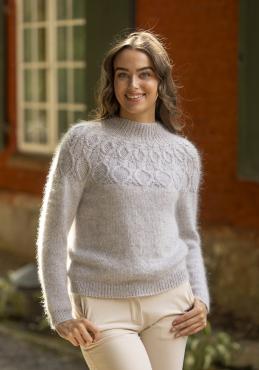 "Eloise" Genser - Viking Design 2425-10C Kit - XS-XXXL - Viking Bjørk og Viking kid silk