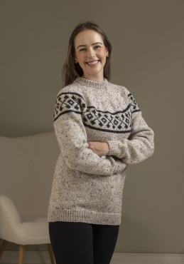 "Lauvfall" Genser - Viking Design 2338-5 Kit - XS-XXXL - Viking Eco Highland Wool