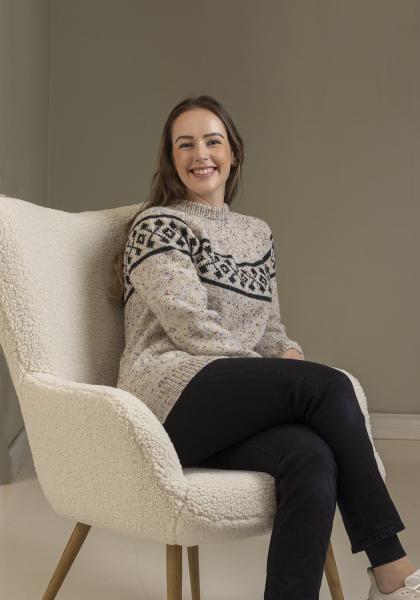 "Lauvfall" Genser - Viking Design 2338-5 Kit - XS-XXXL - Viking Eco Highland Wool