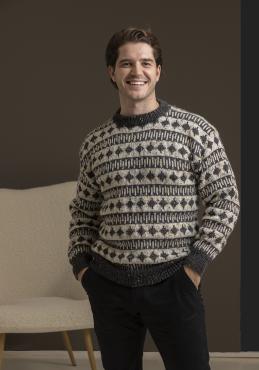 "Grøde" Genser - Viking Design 2338-3B Kit - XS-XXXL - Viking Eco Highland Wool