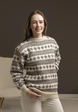 "Grøde" Genser - Viking Design 2338-3A Kit - XS-XXXL - Viking Eco Highland Wool